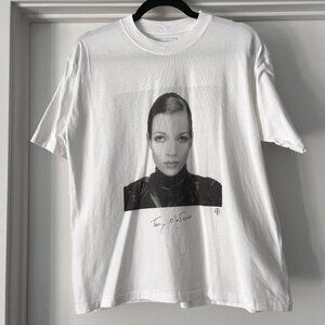 Anine Bing Ida Tee AB X TO Kate Moss In White - Size Small